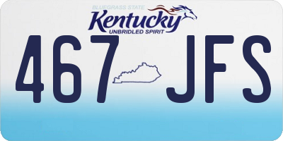 KY license plate 467JFS