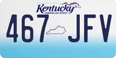 KY license plate 467JFV
