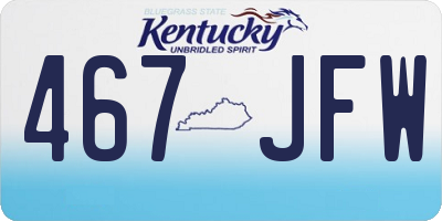 KY license plate 467JFW