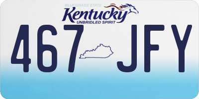 KY license plate 467JFY