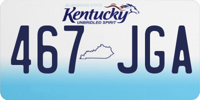 KY license plate 467JGA