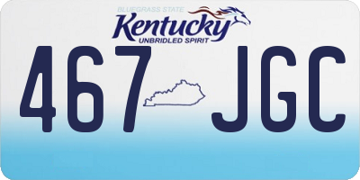 KY license plate 467JGC