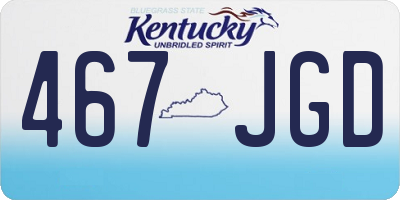 KY license plate 467JGD