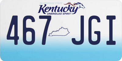 KY license plate 467JGI