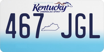 KY license plate 467JGL