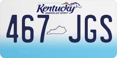 KY license plate 467JGS