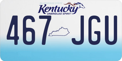 KY license plate 467JGU