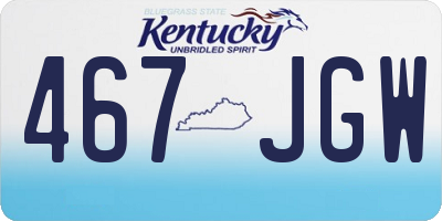 KY license plate 467JGW