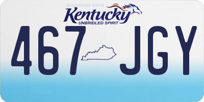 KY license plate 467JGY