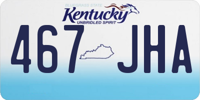 KY license plate 467JHA