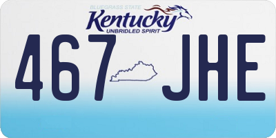 KY license plate 467JHE
