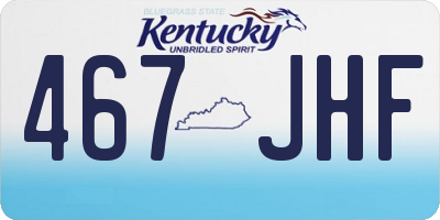 KY license plate 467JHF