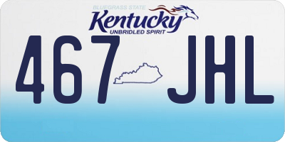 KY license plate 467JHL