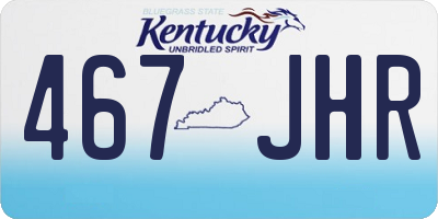 KY license plate 467JHR