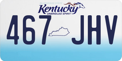 KY license plate 467JHV