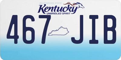 KY license plate 467JIB