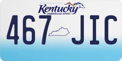 KY license plate 467JIC