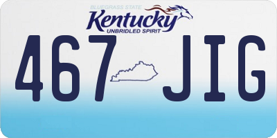 KY license plate 467JIG