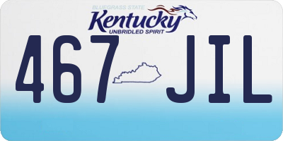KY license plate 467JIL