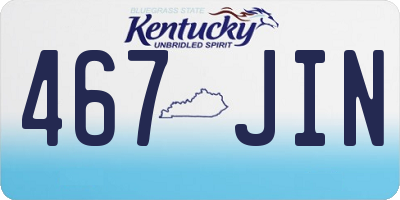 KY license plate 467JIN