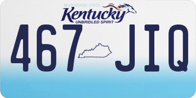 KY license plate 467JIQ