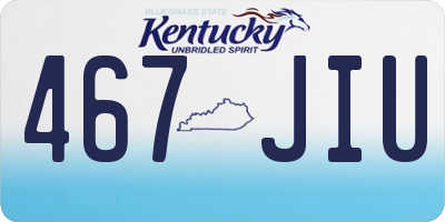 KY license plate 467JIU