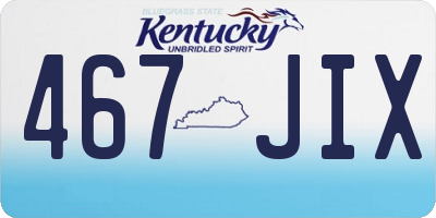 KY license plate 467JIX