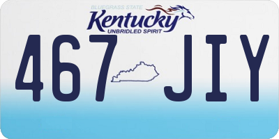 KY license plate 467JIY