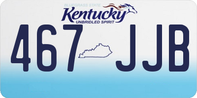 KY license plate 467JJB