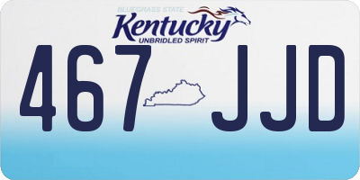 KY license plate 467JJD