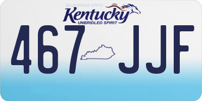 KY license plate 467JJF