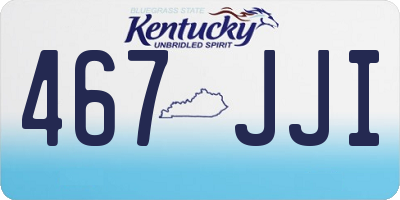 KY license plate 467JJI