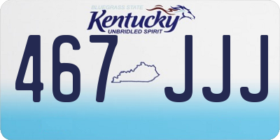 KY license plate 467JJJ