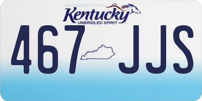 KY license plate 467JJS