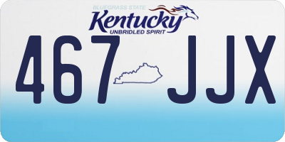 KY license plate 467JJX