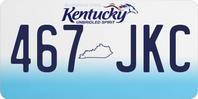 KY license plate 467JKC