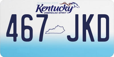 KY license plate 467JKD