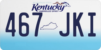 KY license plate 467JKI
