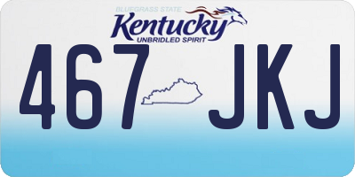 KY license plate 467JKJ