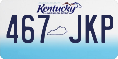 KY license plate 467JKP