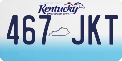 KY license plate 467JKT