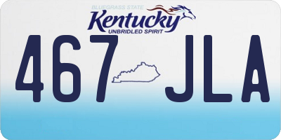 KY license plate 467JLA