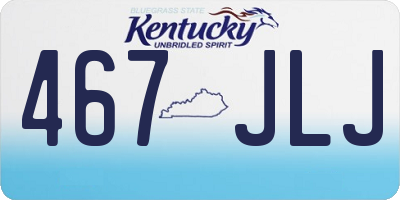 KY license plate 467JLJ