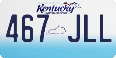 KY license plate 467JLL