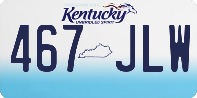 KY license plate 467JLW