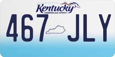 KY license plate 467JLY