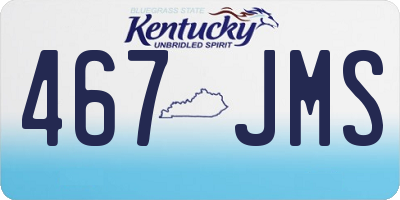 KY license plate 467JMS