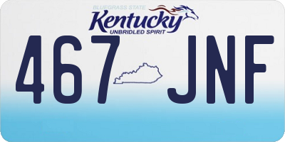 KY license plate 467JNF