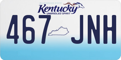 KY license plate 467JNH