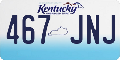 KY license plate 467JNJ
